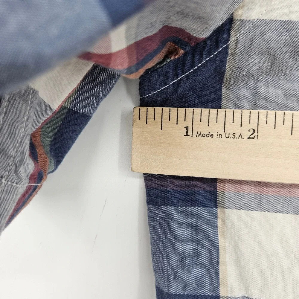 Pendleton Shirt‎ Mens Large Plaid Button Down Short Sleeve Casual FLAWS